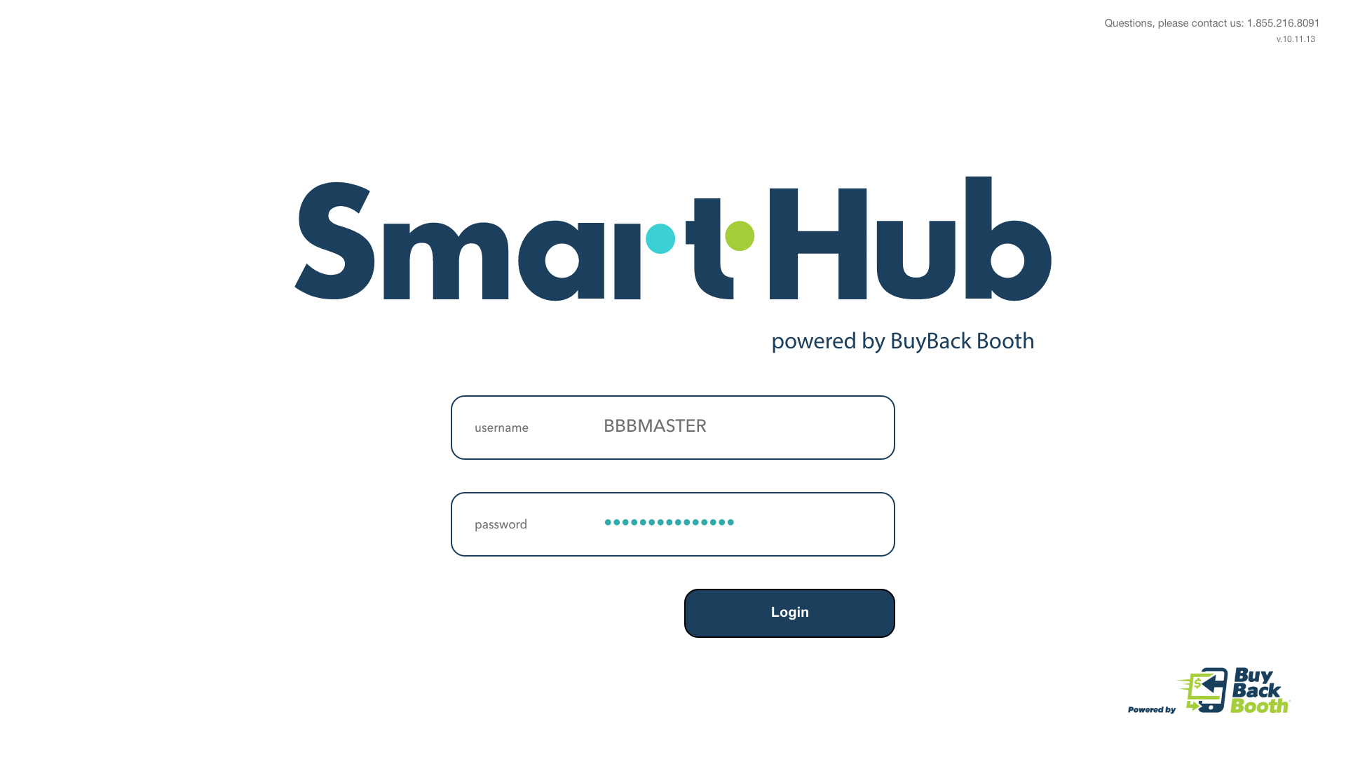 SmartHub login screen